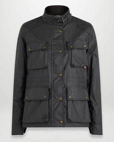 Veste Cirée Belstaff Femme Fieldmaster Noir Coton Soldes LE8234615